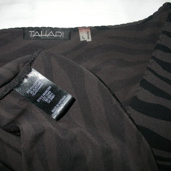 Black/Brown Animal Print Top - Picture 6 of 6